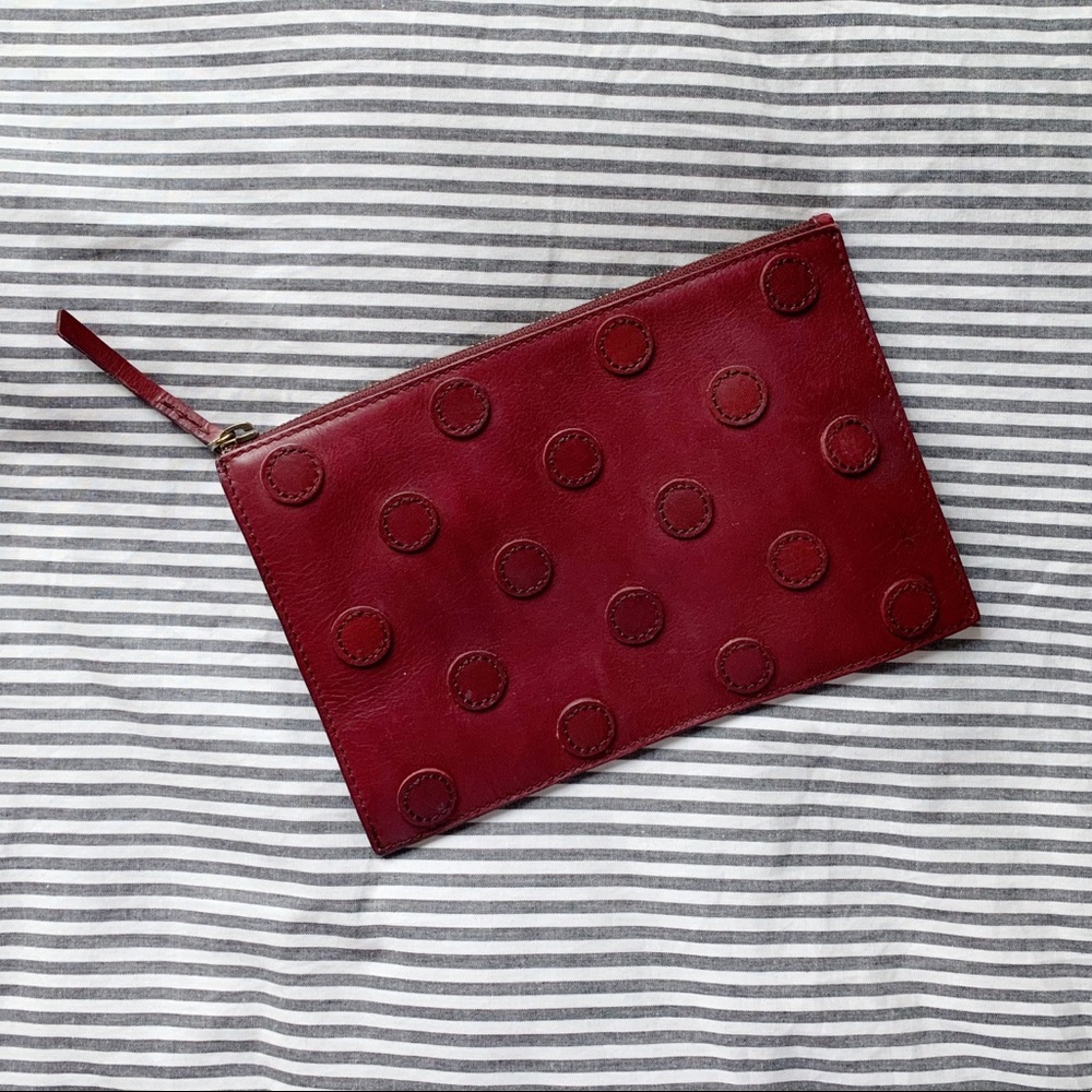 Madewell Appliqué Dot Zippered Clutch